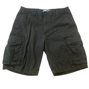 💜 Men’s Old Navy Built-In Flex Lived-In Straight Cargo Shorts- Size 33 Dark Gray